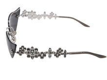 画像をギャラリービューアに読み込む, 限定1000本 極美品 LOUIS VUITTON ルイヴィトン キャッツアイ サングラス スワロフスキー 75BR6 サイズ 67□17 135 中古 4b008599