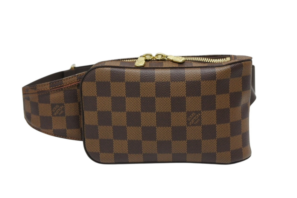 極美品 LOUIS VUITTON ルイヴィトン ジェロニモス ウエストバッグ ボディバッグ N51994 ダミエ ブラウン 中古 4b008603