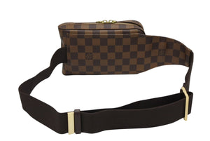 極美品 LOUIS VUITTON ルイヴィトン ジェロニモス ウエストバッグ ボディバッグ N51994 ダミエ ブラウン 中古 4b008603