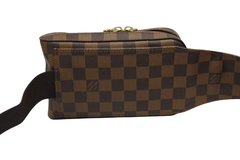 極美品 LOUIS VUITTON ルイヴィトン ジェロニモス ウエストバッグ ボディバッグ N51994 ダミエ ブラウン 中古 4b008603