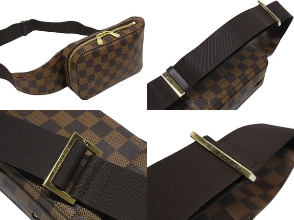 極美品 LOUIS VUITTON ルイヴィトン ジェロニモス ウエストバッグ ボディバッグ N51994 ダミエ ブラウン 中古 4b008603