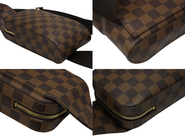 極美品 LOUIS VUITTON ルイヴィトン ジェロニモス ウエストバッグ ボディバッグ N51994 ダミエ ブラウン 中古 4b008603