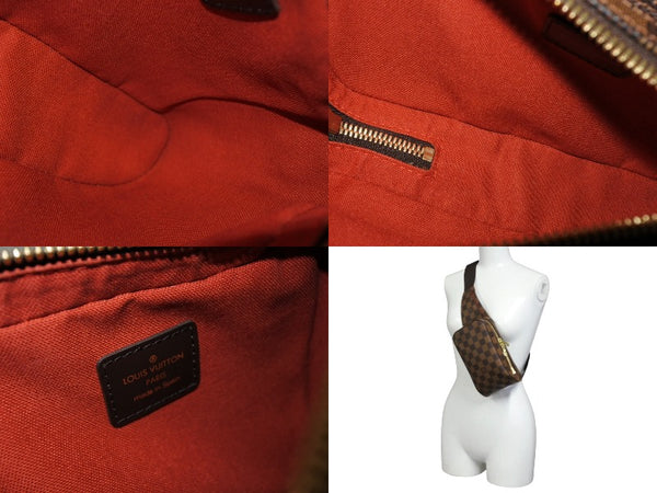 極美品 LOUIS VUITTON ルイヴィトン ジェロニモス ウエストバッグ ボディバッグ N51994 ダミエ ブラウン 中古 4b008603