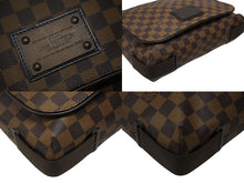 画像をギャラリービューアに読み込む, 極美品 LOUIS VUITTON ルイヴィトン ブルックリンMM メッセンジャー ショルダーバッグ N51211 ダミエ エベヌ ブラウン 中古 4b008605