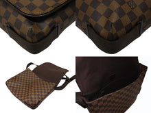 画像をギャラリービューアに読み込む, 極美品 LOUIS VUITTON ルイヴィトン ブルックリンMM メッセンジャー ショルダーバッグ N51211 ダミエ エベヌ ブラウン 中古 4b008605