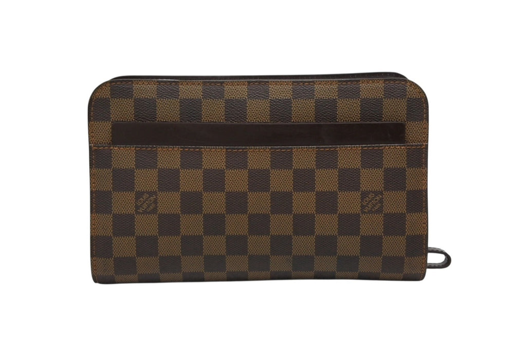 LOUIS VUITTON Damier Saint Louis Clutch Bag Pouch Damier Canvas N51993 Gold Hardware Good Condition Used 4b008608