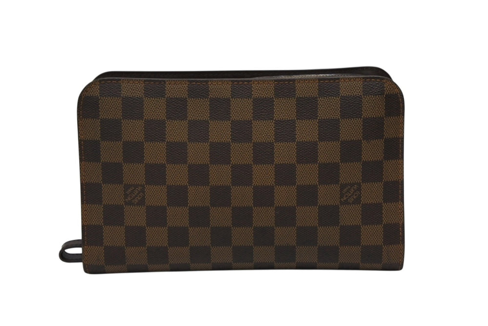 LOUIS VUITTON Damier Saint Louis Clutch Bag Pouch Damier Canvas N51993 Gold Hardware Good Condition Used 4b008608
