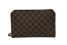 画像をギャラリービューアに読み込む, LOUIS VUITTON ルイヴィトン ダミエ サンルイ クラッチバッグ ポーチ ダミエキャンバス N51993 ゴールド金具 美品 中古 4b008608