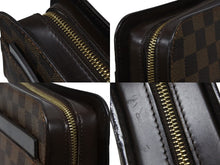 画像をギャラリービューアに読み込む, LOUIS VUITTON ルイヴィトン ダミエ サンルイ クラッチバッグ ポーチ ダミエキャンバス N51993 ゴールド金具 美品 中古 4b008608