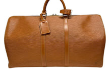 画像をギャラリービューアに読み込む, LOUIS VUITTON ルイヴィトン キーポル55 ボストンバッグ ジパングゴールド エピレザー M42958 美品 中古 4b008611