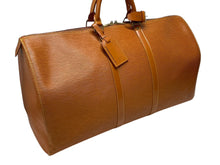 画像をギャラリービューアに読み込む, LOUIS VUITTON ルイヴィトン キーポル55 ボストンバッグ ジパングゴールド エピレザー M42958 美品 中古 4b008611