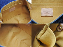 画像をギャラリービューアに読み込む, 極美品 LOUIS VUITTON ルイヴィトン ミニプリーティ ハンドバッグ M95050 モノグラムデニム レザー ブルー 中古 4b008614