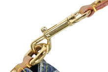 画像をギャラリービューアに読み込む, 極美品 LOUIS VUITTON ルイヴィトン ミニプリーティ ハンドバッグ M95050 モノグラムデニム レザー ブルー 中古 4b008614
