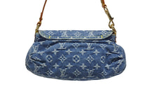 画像をギャラリービューアに読み込む, 極美品 LOUIS VUITTON ルイヴィトン モノグラムデニム ミニプリティ ハンドバッグ M95050 デニム ブルー ゴールド金具 中古 4b008615