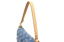 画像をギャラリービューアに読み込む, 極美品 LOUIS VUITTON ルイヴィトン モノグラムデニム ミニプリティ ハンドバッグ M95050 デニム ブルー ゴールド金具 中古 4b008615