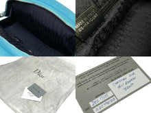 画像をギャラリービューアに読み込む, Christian Dior クリスチャンディオール CDロゴ チャーム ハンドバッグ ブルー レザー シルバー金具 良品 中古 4b008619