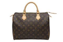 極美品 LOUIS VUITTON ルイヴィトン スピーディ30 ハンドバッグ M41526 モノグラムキャンバス ブラウン 中古 4b008622