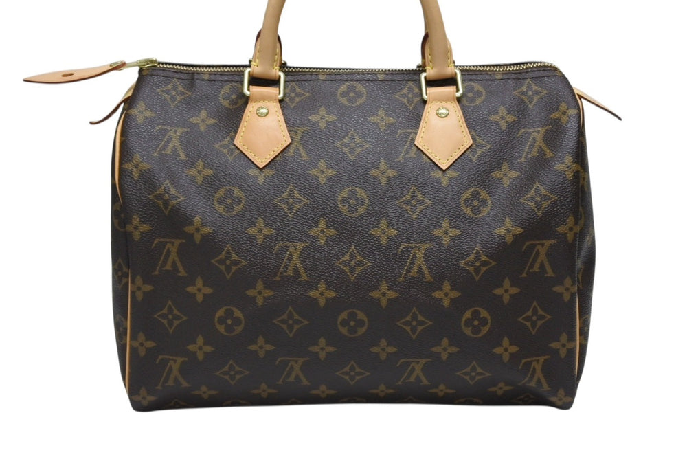 Very Good Condition LOUIS VUITTON Speedy 30 Handbag M41526 Monogram Canvas Brown Used 4b008622