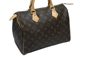 極美品 LOUIS VUITTON ルイヴィトン スピーディ30 ハンドバッグ M41526 モノグラムキャンバス ブラウン 中古 4b008622