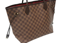 画像をギャラリービューアに読み込む, LOUIS VUITTON ルイヴィトン ダミエ ネヴァーフルMM トートバッグ N51105 PVC レザー ブラウン ゴールド金具 美品 中古 4b008669