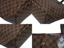 画像をギャラリービューアに読み込む, LOUIS VUITTON ルイヴィトン ダミエ ネヴァーフルMM トートバッグ N51105 PVC レザー ブラウン ゴールド金具 美品 中古 4b008669