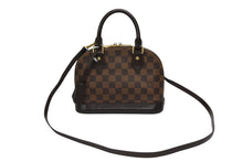 画像をギャラリービューアに読み込む, LOUIS VUITTON ルイヴィトン アルマBB 2WAY ハンドバッグ N41221 ダミエ エベヌ ブラウン ショルダー PVC レザー 美品 中古 4b008625