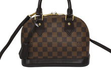 画像をギャラリービューアに読み込む, LOUIS VUITTON ルイヴィトン アルマBB 2WAY ハンドバッグ N41221 ダミエ エベヌ ブラウン ショルダー PVC レザー 美品 中古 4b008625