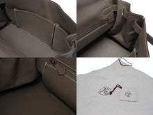 画像をギャラリービューアに読み込む, HERMES エルメス SHOULDER KELLY ショルダーケリー ショルダーバッグ トリヨンクレマンス エトゥープ シルバー金具 □M刻印 美品 中古 4b008627