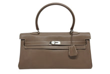 画像をギャラリービューアに読み込む, HERMES エルメス SHOULDER KELLY ショルダーケリー ショルダーバッグ トリヨンクレマンス エトゥープ シルバー金具 □M刻印 美品 中古 4b008627