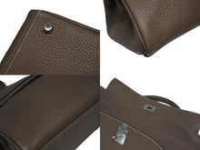 画像をギャラリービューアに読み込む, HERMES エルメス SHOULDER KELLY ショルダーケリー ショルダーバッグ トリヨンクレマンス エトゥープ シルバー金具 □M刻印 美品 中古 4b008627