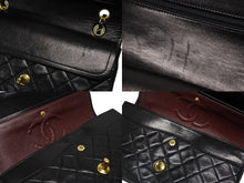 画像をギャラリービューアに読み込む, CHANEL シャネル マトラッセ25 Wフラップ Wチェーンショルダーバッグ 1番台 ラムスキン ココマーク ブラック ゴールド金具 美品 中古 4b008628