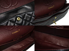 画像をギャラリービューアに読み込む, CHANEL シャネル マトラッセ25 Wフラップ Wチェーンショルダーバッグ 1番台 ラムスキン ココマーク ブラック ゴールド金具 美品 中古 4b008628