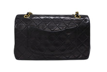 画像をギャラリービューアに読み込む, CHANEL シャネル マトラッセ25 Wフラップ Wチェーンショルダーバッグ 1番台 ラムスキン ココマーク ブラック ゴールド金具 美品 中古 4b008628