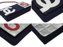 画像をギャラリービューアに読み込む, 極美品 CHANEL シャネル No.5 チョコバー チェーンワンショルダーバッグ 7番台 ココマーク キャンバス レザー シルバー金具 中古 4b008629