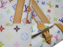 画像をギャラリービューアに読み込む, 極美品 LOUIS VUITTON ルイヴィトン プリシラ ハンドバッグ M40096 モノグラム マルチカラー ホワイト 村上隆 中古 4b008630