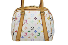 画像をギャラリービューアに読み込む, 極美品 LOUIS VUITTON ルイヴィトン プリシラ ハンドバッグ M40096 モノグラム マルチカラー ホワイト 村上隆 中古 4b008630