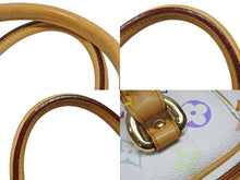 画像をギャラリービューアに読み込む, 極美品 LOUIS VUITTON ルイヴィトン プリシラ ハンドバッグ M40096 モノグラム マルチカラー ホワイト 村上隆 中古 4b008630