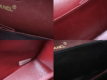 画像をギャラリービューアに読み込む, 極美品 CHANEL シャネル マトラッセ25 Wフラップ Wチェーンショルダーバッグ 2番台 ラムスキン ココマーク ブラック ゴールド金具 中古 4b008634