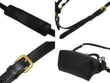 画像をギャラリービューアに読み込む, 極美品 PRADA プラダ ヴィテロダイノ 2WAY ハンドバッグ 1BA111 ブラック レザー ゴールド金具 中古 4b008637