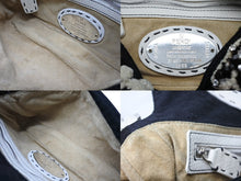 画像をギャラリービューアに読み込む, 極美品 FENDI フェンディ フローラルエンブロイダリー マンマバケット セレリア ショルダーバッグ 8BR101-038 ラインストーン ブラック ホワイト 中古 4b008644