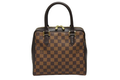 極美品 LOUIS VUITTON ルイヴィトン ハンドバッグ ブレラ ダミエ エベヌ N51150 ゴールド金具 ブラウン 中古 4b008648