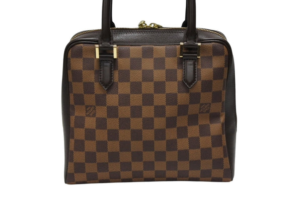 極美品 LOUIS VUITTON ルイヴィトン ハンドバッグ ブレラ ダミエ エベヌ N51150 ゴールド金具 ブラウン 中古 4b008648