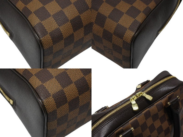極美品 LOUIS VUITTON ルイヴィトン ハンドバッグ ブレラ ダミエ エベヌ N51150 ゴールド金具 ブラウン 中古 4b008648