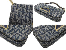 画像をギャラリービューアに読み込む, Christian Dior クリスチャンディオール マリスパール ワンショルダーバッグ CP 0070 トロッター ネイビー ガリアーノ期 美品 中古 4b008654