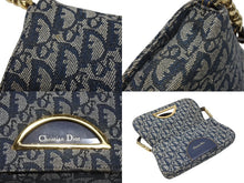 画像をギャラリービューアに読み込む, Christian Dior クリスチャンディオール マリスパール ワンショルダーバッグ CP 0070 トロッター ネイビー ガリアーノ期 美品 中古 4b008654