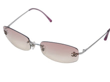 画像をギャラリービューアに読み込む, CHANEL シャネル フレームレス サングラス 4002 c.124/58 パープルグラデーション サイズ57□19 130 ココマーク 美品 中古 4b008657