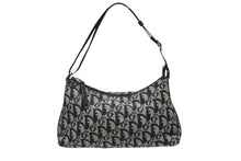 画像をギャラリービューアに読み込む, Christian Dior クリスチャンディオール ワンショルダーバッグ トロッター キャンバス レザー ブラック グレー 美品 中古 4b008659