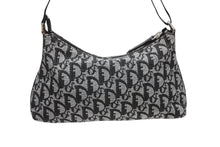 画像をギャラリービューアに読み込む, Christian Dior クリスチャンディオール ワンショルダーバッグ トロッター キャンバス レザー ブラック グレー 美品 中古 4b008659