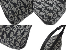 画像をギャラリービューアに読み込む, Christian Dior クリスチャンディオール ワンショルダーバッグ トロッター キャンバス レザー ブラック グレー 美品 中古 4b008659