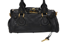 画像をギャラリービューアに読み込む, Chloe クロエ ハンドバッグ パディントン ワンショルダーバッグ ブラック レザー B19FG0 ゴールド金具 美品 中古 4b008661